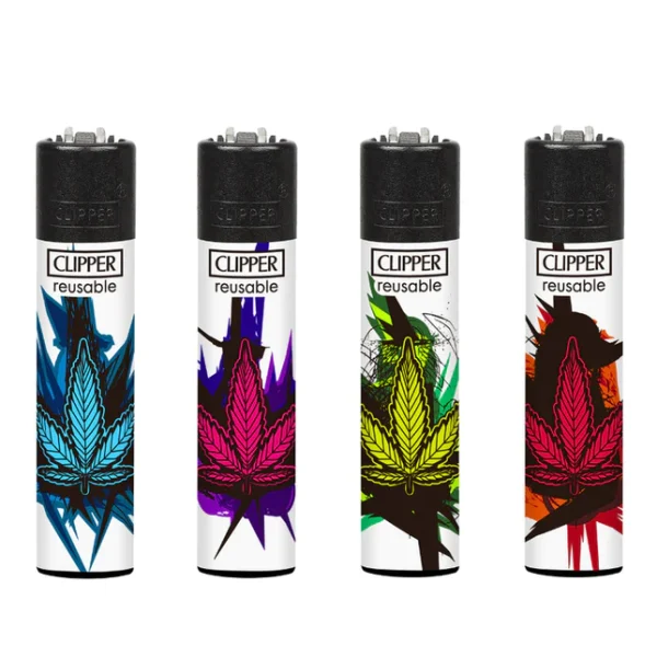 Artistic Leaves Clipper Lighters