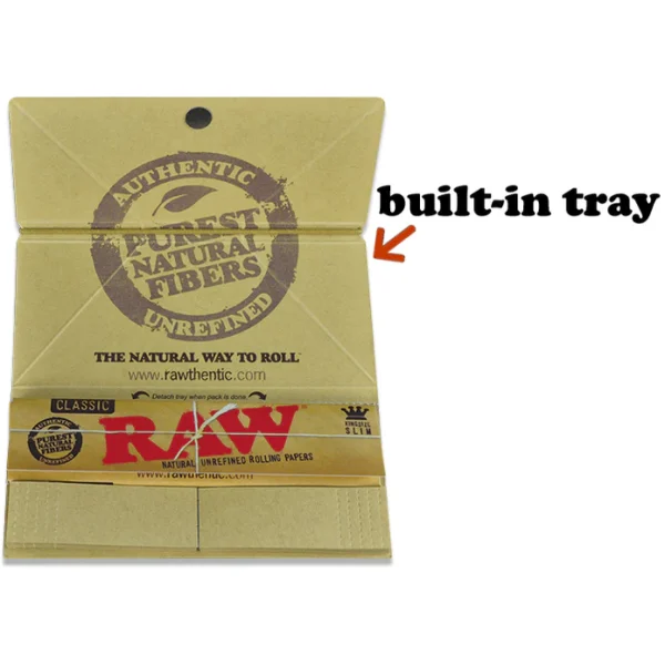 RAW Classic Artesano Papers with Tray & Tips - King Size Slim - Image 2