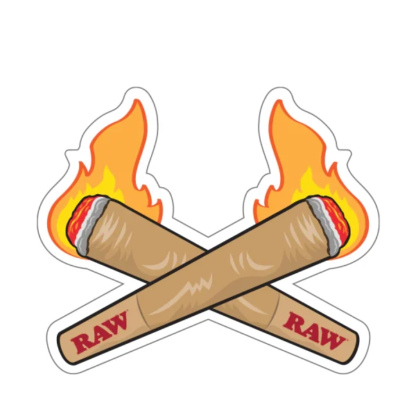 RAW Sticker: Double Flaming Cones